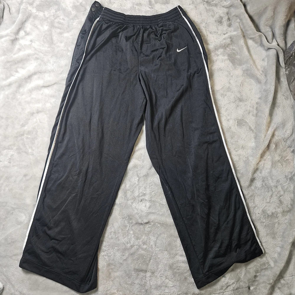 Nike Men’s Black Track Pants XL Snap Button Athletic Pants